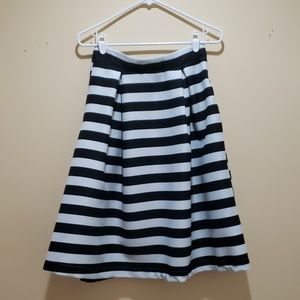 Black and White Stripped Skirt